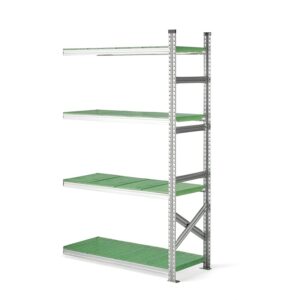 Regał na żywność TRANSFORM, moduł dodatkowy, 1972x1200x500 mm, półki zielone