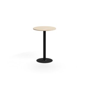 Stół barowy ALVA, Ø700x1000 mm, laminat wysokociśnieniowy, czarny/brzoza