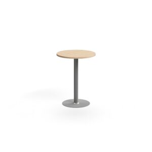 Stół barowy VERTICUS, Ø700x900 mm, dąb/srebrny