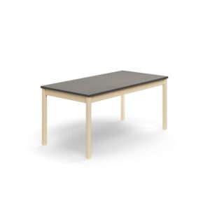 Stół DECIBEL, 1600x800x720 mm, dźwiękochłonne linoleum, brzoza/ciemnoszary