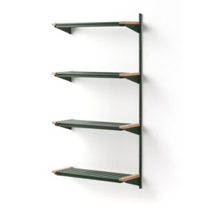 Stojak na obuwie JEPPE, 4 półki, moduł dodatkowy, 1790x900x310 mm, zielony/brzoza