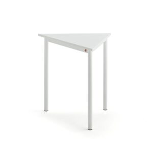 Stół SONITUS TRIANGEL, 800x700x720 mm, laminat HPL biały, biały