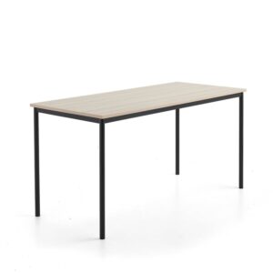 Stół SONITUS PLUS, 1800x800x900 mm, laminat HPL jesion, redukcja hałasu, antracyt