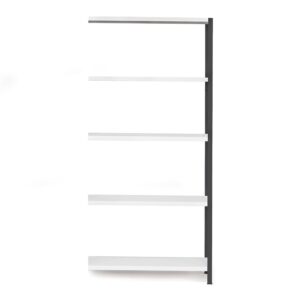 Regał IDEAL, moduł dodatkowy, 1970x1005x500 mm, ciemnoszary