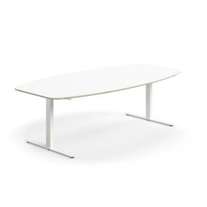 Stół konferencyjny NOVUS, 2400x1200 mm, biały