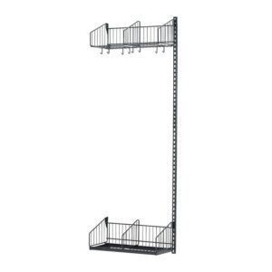 Ścienny regał do szatni TRÅD, moduł dodatkowy, 600x2000 mm, ciemnoszary