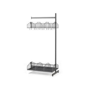 Podłogowy regał do szatni TRÅD, moduł dodatkowy, 900x2000 mm, ciemnoszary