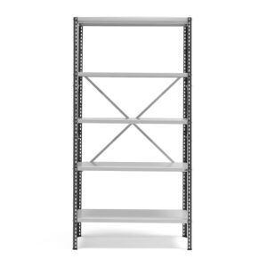 Regał POWER, moduł podstawowy, 1970x1010x600 mm, ciemnoszary