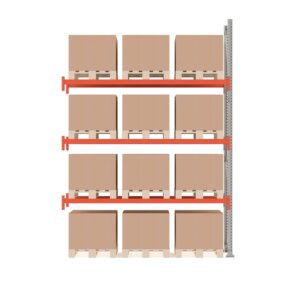 Regał paletowy ULTIMATE, moduł dodatkowy, 4000x2750x1100 mm, 12 palet, 1000kg/paleta