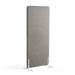 Ścianka podłogowa ZONE, 1700x800x46 mm, tkanina Rivet, białe podstawy, srebrnoszary