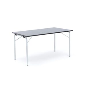 Stół składany NICKE, 1400x700x720 mm, linoleum ciemnoszary, srebrny