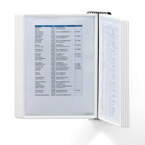 Uchwyt ścienny na okładki, A4 w pionie, magnetyczny, mieści 10 okładek, czarny