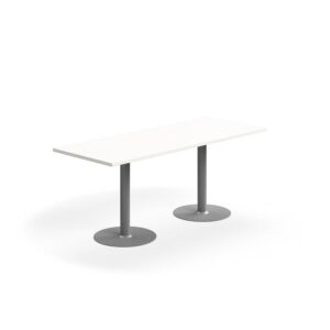 Stół VERTICUS, 1800x700x720 mm, biały/srebrny