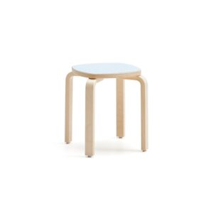 Stołek dziecięcy VIDE, laminat niebieski, W 380 mm