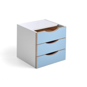 Organizer z szufladami RICO, 3 szuflady, błękitny