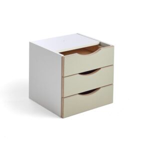 Organizer z szufladami RICO, 3 szuflady, szarozielony