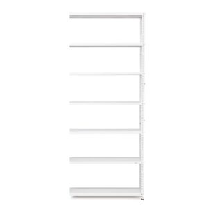 Regał POWER, moduł dodatkowy, 2500x1005x400 mm, szary