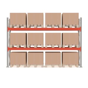 Regał paletowy ULTIMATE, moduł podstawowy, 2500x3600x1100 mm, 12 palet, 1000kg/paleta
