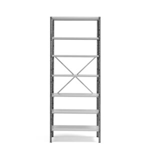 Regał POWER, moduł podstawowy, 2500x1010x500 mm, ciemnoszary