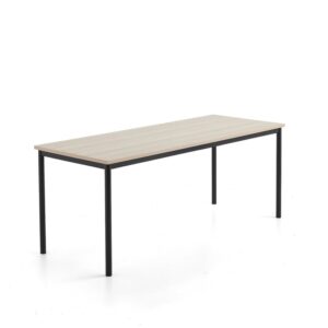 Stół SONITUS PLUS, 1800x700x720 mm, laminat HPL jesion, redukcja hałasu, antracyt