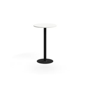 Stół barowy ALVA, Ø700x1100 mm, laminat wysokociśnieniowy, czarny/biały