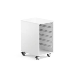 Kontenerek na pojemniki IDA, 1 moduł, 350x450x635 mm, biały