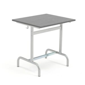 Ławka szkolna 180, srebrny, ciemnoszare linoleum