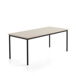 Stół SONITUS PLUS, 1800x800x720 mm, laminat HPL jesion, redukcja hałasu, antracyt