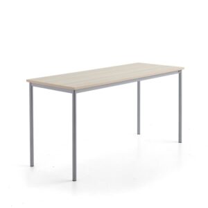 Stół SONITUS PLUS, 1800x700x900 mm, laminat HPL jesion, redukcja hałasu, szary aluminium