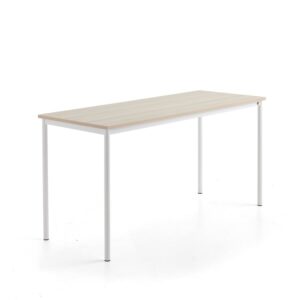 Stół SONITUS PLUS, 1800x700x900 mm, laminat HPL jesion, redukcja hałasu, biały