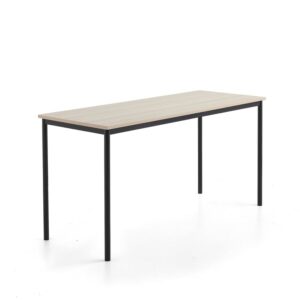 Stół SONITUS PLUS, 1800x700x900 mm, laminat HPL jesion, redukcja hałasu, antracyt