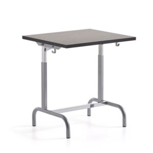 Ławka szkolna 182, srebrny, ciemnoszare linoleum