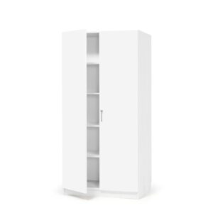 Szafa THEO, pełne drzwi, 2100x1000x470 mm, biały