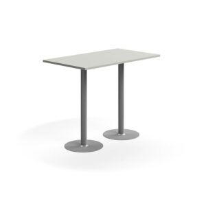 Stół barowy VERTICUS, 1400x800x1100 mm, jasnoszary/srebrny