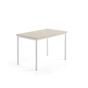 Stół SONITUS PLUS, 1200x700x760 mm, laminat HPL jesion, redukcja hałasu, biały