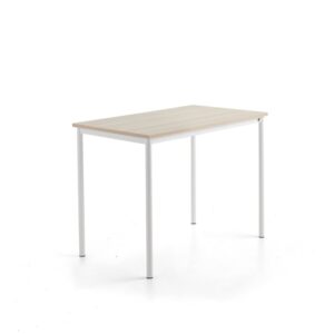 Stół SONITUS PLUS, 1200x700x900 mm, laminat HPL jesion, redukcja hałasu, biały