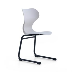 Krzesło BRIAN, płozy, antracyt/jasnoszary