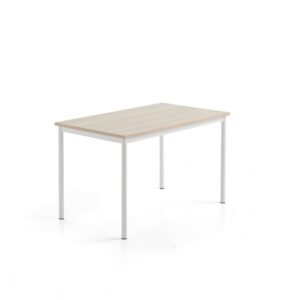 Stół SONITUS PLUS, 1200x700x720 mm, laminat HPL jesion, redukcja hałasu, biały