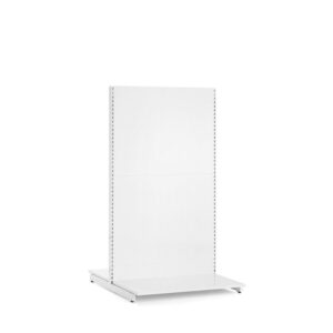 Regał sklepowy MARKET, podłogowy, moduł podstawowy, 1588x900x1050 mm, biały