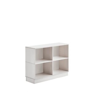 Regał RICO, 4 przegrody, biały