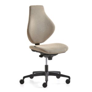 Krzesło biurowe HURRAY, niskie oparcie, piaskowy