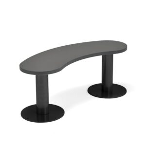 Ławka do stołówki GATHER, 1100x340x440 mm, antracyt, antracyt