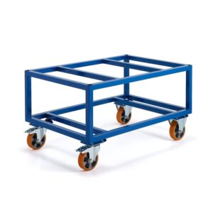 Wózek paletowy OUTLINE, 500 kg, Ø160 mm koła PU, hamulce, 1200x800x625 mm