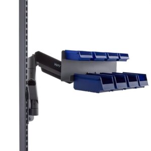 Szyna do zawieszania do stołu roboczego ROBUST/SOLID/VERVE, regulowane ramię, 8 pojemników