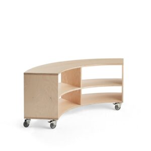 Mobilny regał RICO, 1500x375x865 mm, brzoza