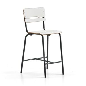 Krzesło szkolne SCIENTIA, szerokie, 650 mm, antracyt/biały