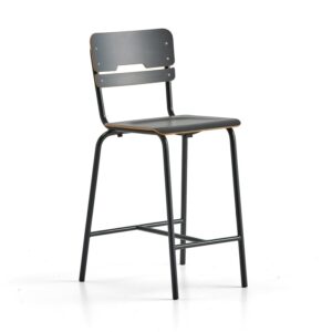 Krzesło szkolne SCIENTIA, szerokie, 650 mm, antracyt/antracyt