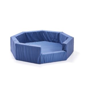 Kojec okrągły z pianki MELKER, niebieski denim