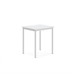 Stół SONITUS, 700x600x760 mm, laminat HPL biały, biały