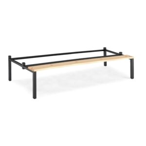 Nóżki do szaf z ławeczką, 410x1200x830 mm, sosna, czarny